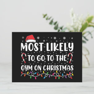 Invitation Plus susceptible d'aller à la gym le jour de Noël