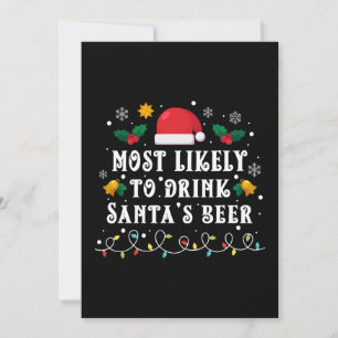 Invitation Plus susceptible de boire la bière du Père Noël
