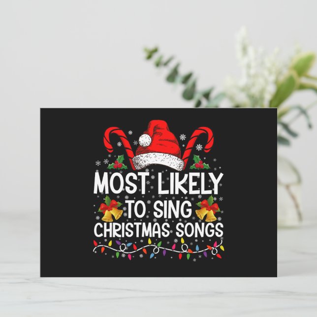 Invitation Plus susceptible de chanter des chants de Noël (Debout devant)