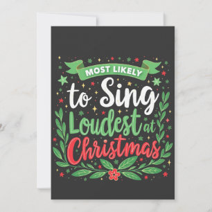 Invitation Plus susceptible de chanter le plus fort à Noël