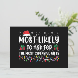 Invitation Plus susceptible de demander les cadeaux les plus 