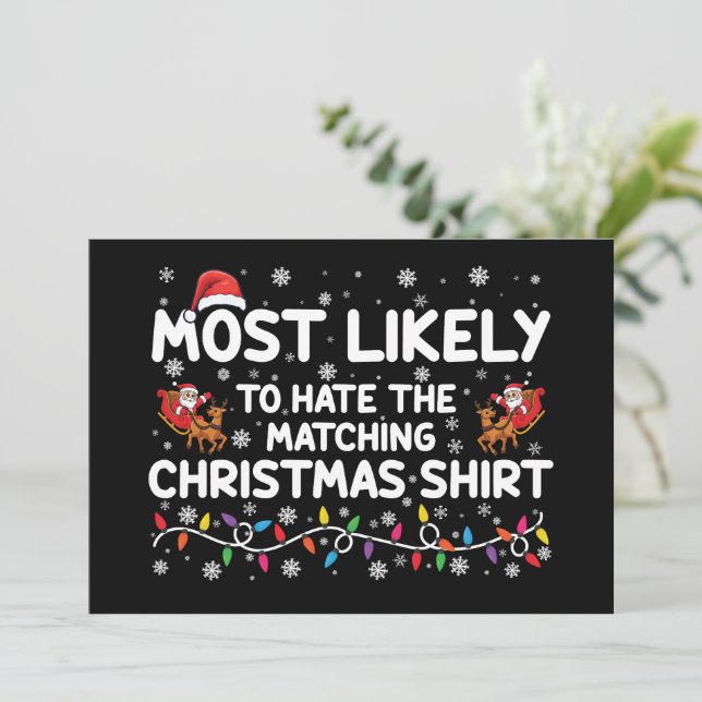 Invitation Plus susceptible de détester Noël assorti  (Debout devant)