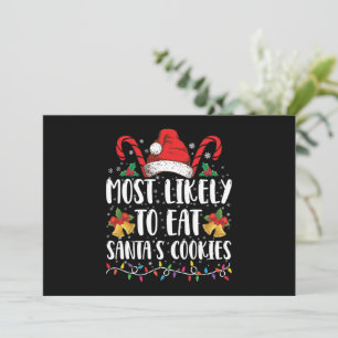 Invitation Plus Susceptible De Manger Les Cookies De Santa No