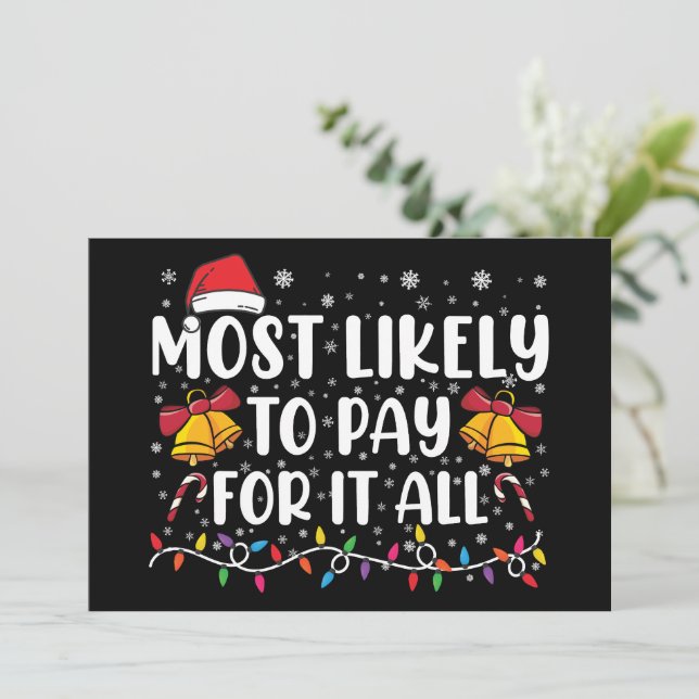 Invitation Plus susceptible de payer pour tout drôle Noël (Debout devant)