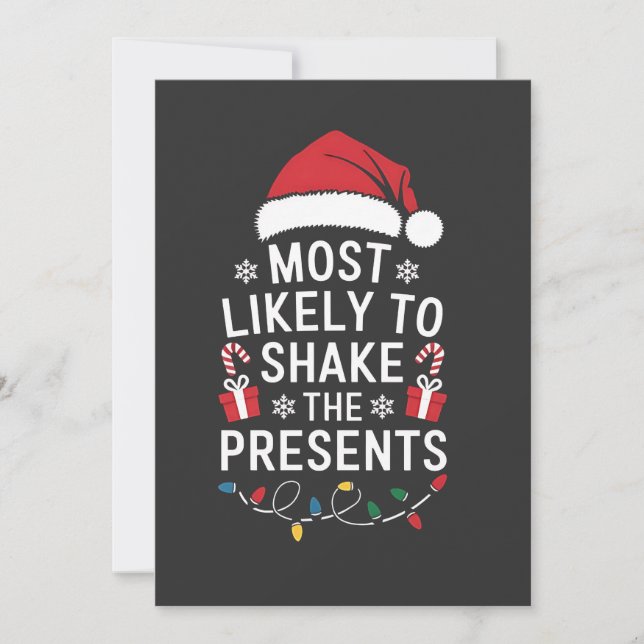 Invitation Plus susceptible de secouer les cadeaux de Noël   (Devant)