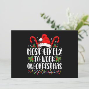 Invitation Plus susceptible de travailler à Noël en famille a