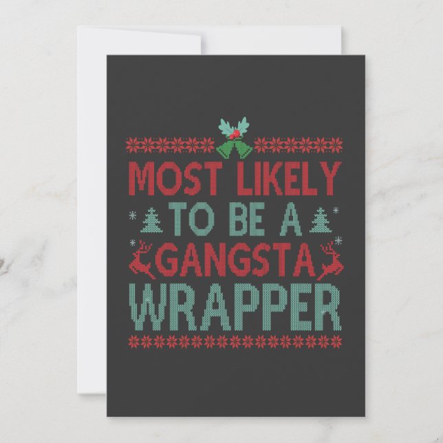 Invitation Plus susceptible d'être un Gangsta Wrapper Funny X (Devant)