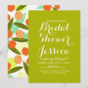 Invitation Poche de Fête des mariées Motif Loquat