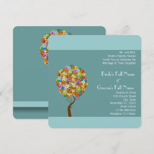 Invitation Poche de forêt enchantée Arbre à conte de fées flo