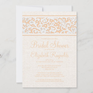 Invitation Pocher Rustique Burlap Linge Douche nuptiale Invit