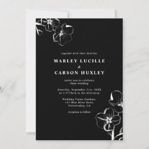 Invitation Poignée minimaliste Boho tiré à la main Mariage fl