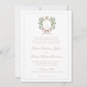 Invitation Poignets de feuilles avec botte de tan   Mariage m