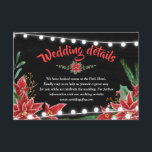 Invitation Poinsettia Chalkboard Détails du Mariage de Noël<br><div class="desc">Poinsettia Chalkboard Détails du Mariage de Noël</div>