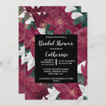 Poinsettia faux feuille or rouge blanc floral chic