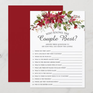 Invitation Poinsettia qui connaît le couple meilleur jeu nupt