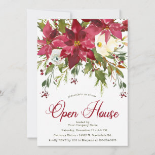 Invitation Poinsettia Société Holiday Open House