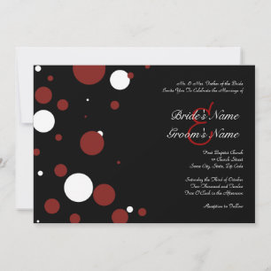 Invitation Pointe Polka noir et blanc