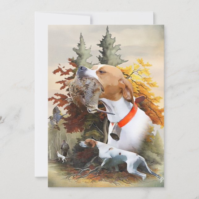 Invitation Pointeur anglais (Devant)