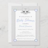 Points de Baby shower d'animaux de chats Kawaii Bl