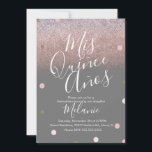 Invitation Points de Parties scintillant Quiñce Faux Gold Ros<br><div class="desc">Invitations de coing avec Faux Parties scintillant Motif et points</div>