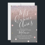 Invitation Points de Parties scintillant Quiñce Faux Gold Ros<br><div class="desc">Invitations de coing avec Faux Parties scintillant Motif et points</div>