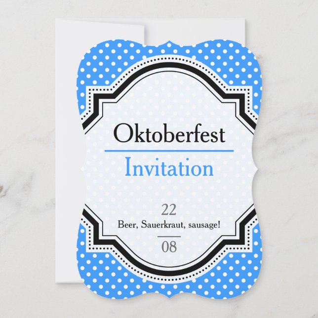 Invitation Points de Polka d'Oktoberfest (Dos)