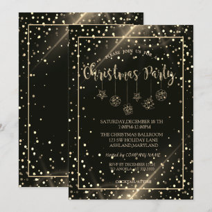 Invitation Points Dorés, Fête de Noël de la société Christmas