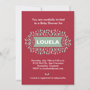 Invitation points et baby shower feuille