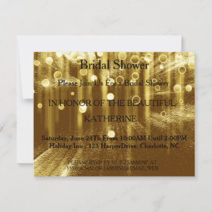 Invitation Points Faux Gold Glittering Fab Confetti Sparkles