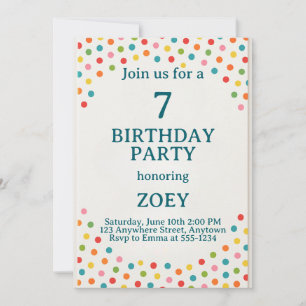 Invitation Points Fête d'anniversaire