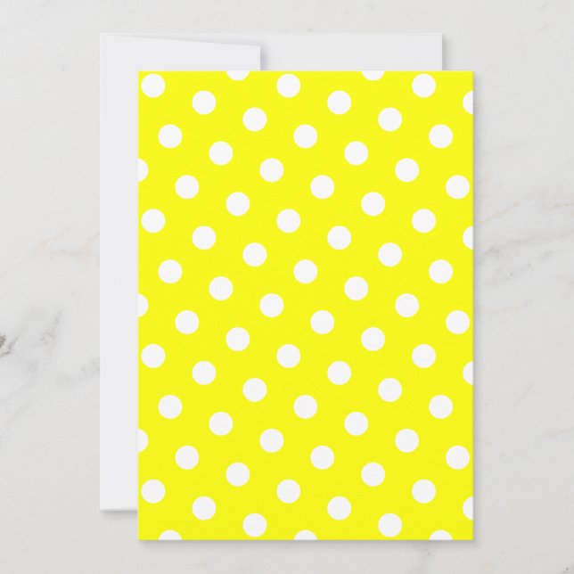 Invitation Points jaune et blanc (Devant)