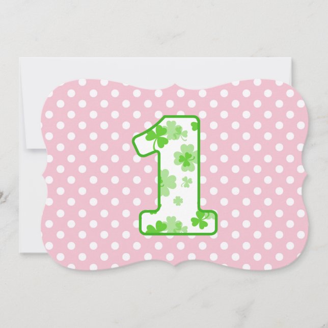 Invitation Points nommés faits sur commande 7 de shamrock du (Devant)