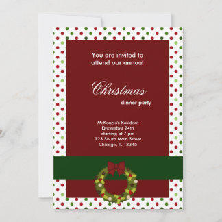 Invitation Points pour le dîner de Noël