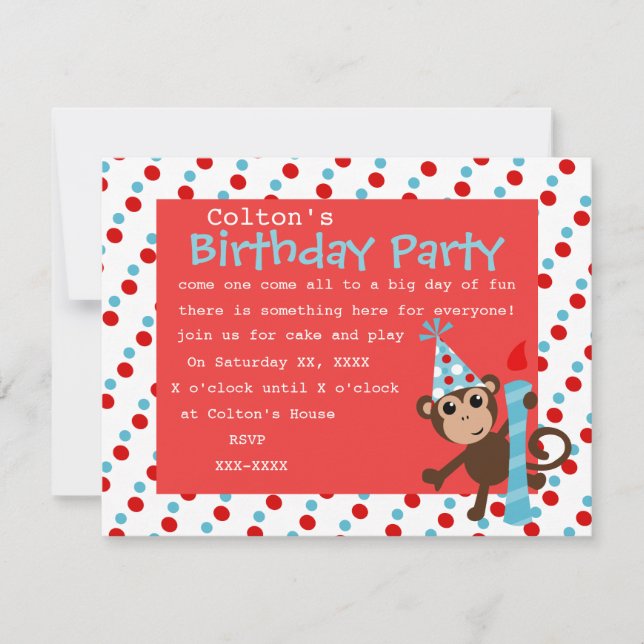 Invitation Points singes (Devant)