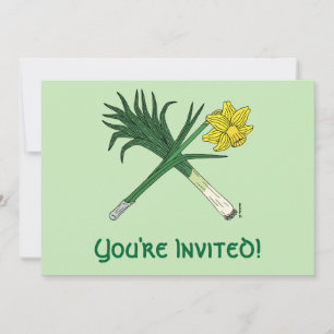 Invitation Poireau et jonquille traversée