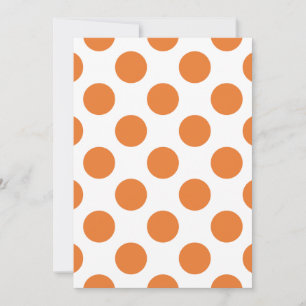 Invitation Pois blanc et orange