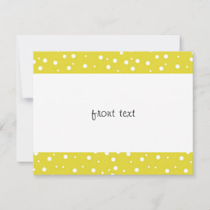 Invitation Pois blancs sur Jaune
