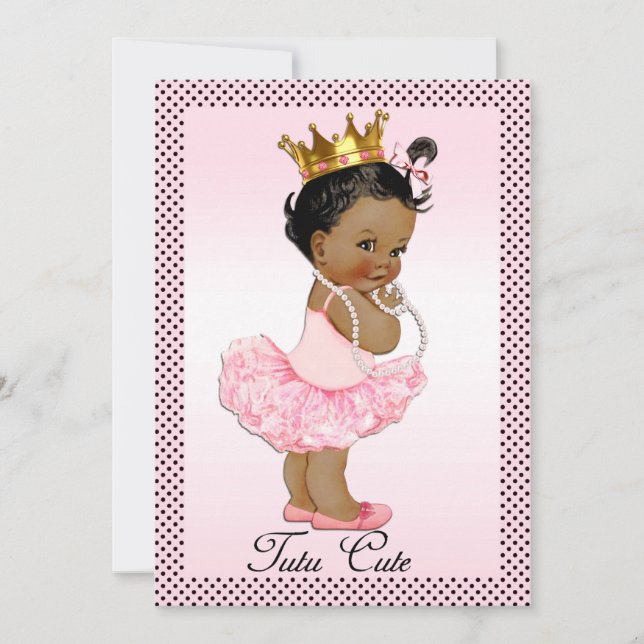 Invitation Pois de la Princess Pearls de Tutu Cute (Devant)