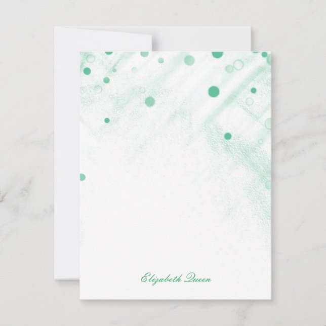 Invitation Pois de Parties scintillant Confetti Vert Invitati (Devant)