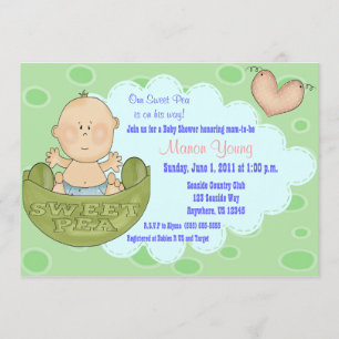 Invitation Pois doux dans les Baby showers de Pod Boys Invita