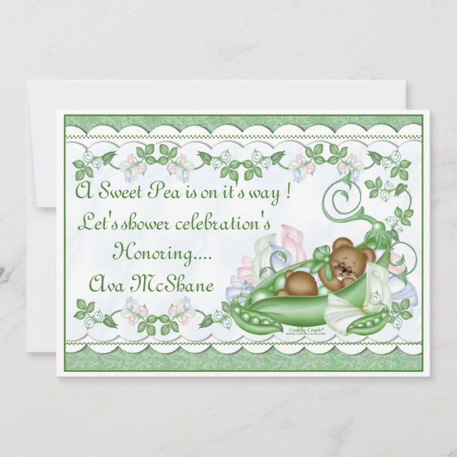 Invitation Pois doux d'invitation faite sur commande dans une (Devant)