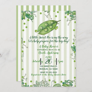 Invitation Pois doux vert Whimsical Polka Baby shower point