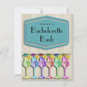 Invitation Pois Et Boissons Tropicales Tropicales