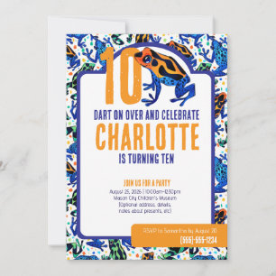 Invitation Poison tropical Grenouille de grenouille Anniversa