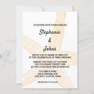 Invitation Poisson Beige Poisson Épée Jaune Orange Personnali