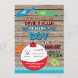 Invitation Poissons de garçon d'invitation de baby shower de