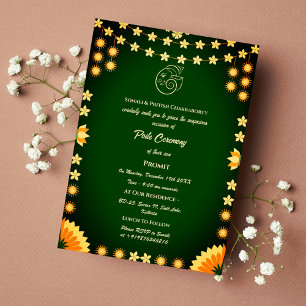 Invitation Poite Janeu Upanayanam Hindu Saint Thread Floral