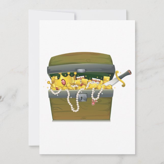 Invitation Poitrine au trésor (Devant)