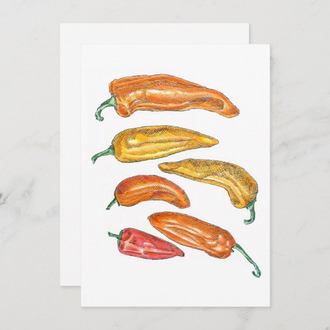 Invitation Poivrons doux (Devant / Derrière)