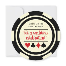 Poker Chip Black Off White Las Vegas Mariage